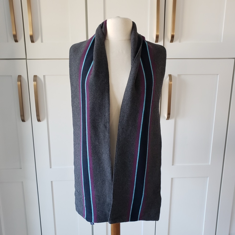GAP Cotton Scarf with Purple and Blue Stripes